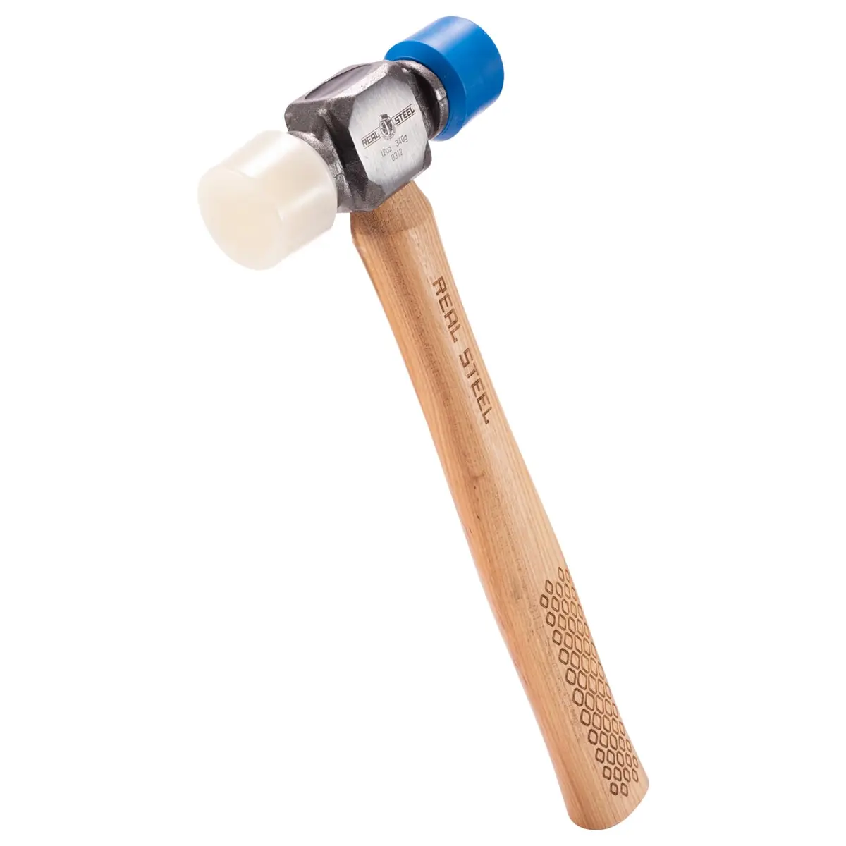 Real Steel 0312 Mallet de Face Dupla com Cabo de Madeira Nogueira, 355 ml