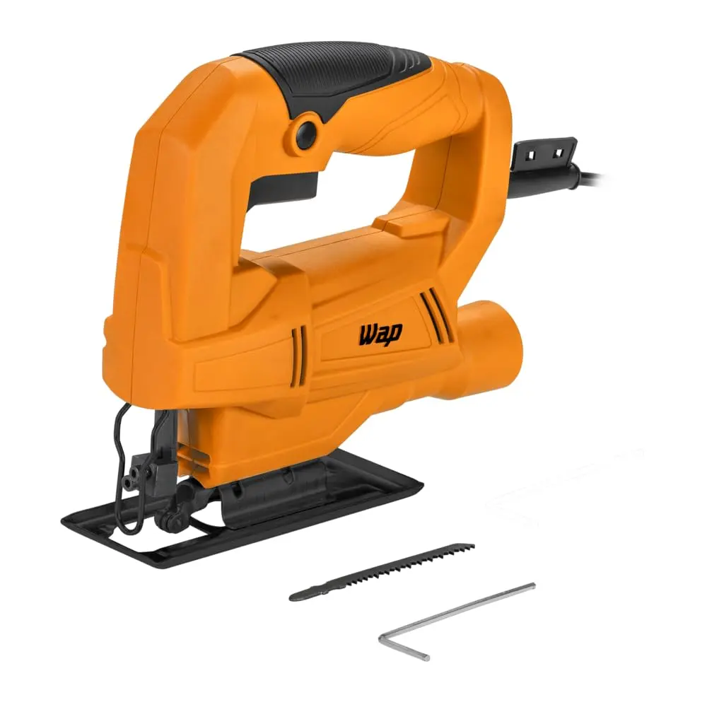 WAP Serra Tico-Tico WF STT01 550W com Base Regulável 0° a 45°, Bocal de Aspiração e Lâmina Inclusa, Corte até 55 mm em Madeira, 127V