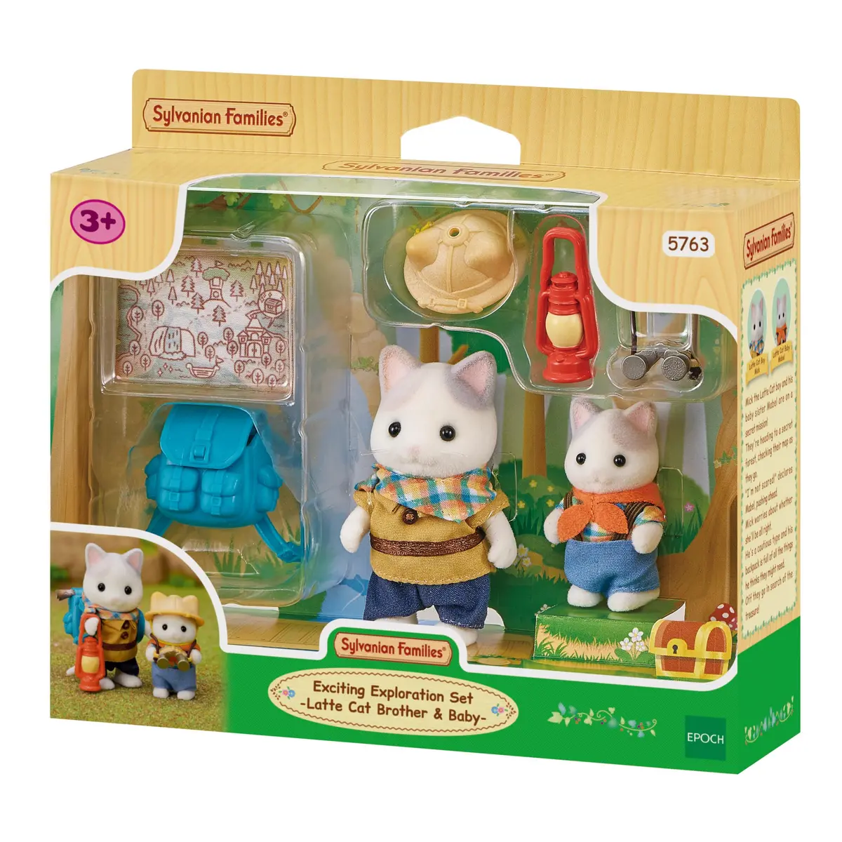Sylvanian Families Conjunto Exploração Animada - Irmão & Bebê Gatos de Leite, Playset - 1