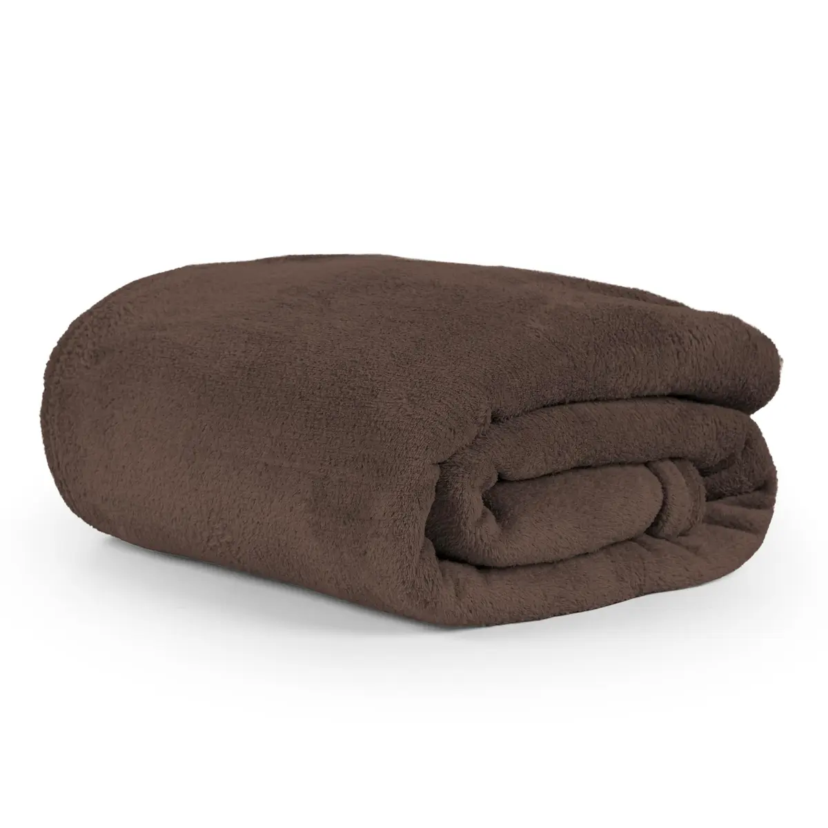 Cobertor Queen Manta Microfibra Fleece 01 Peça (Toque Aveludado) - Tabaco | Manta ultramacia com Acabamento em bainha nos 04 lados