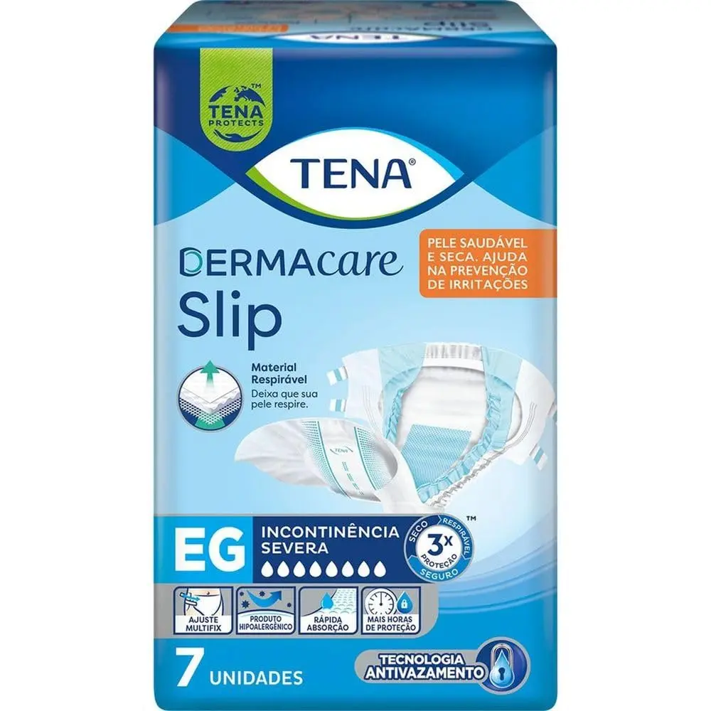 Tena Slip Dermacare Fralda Adulto EG 7 Unidades