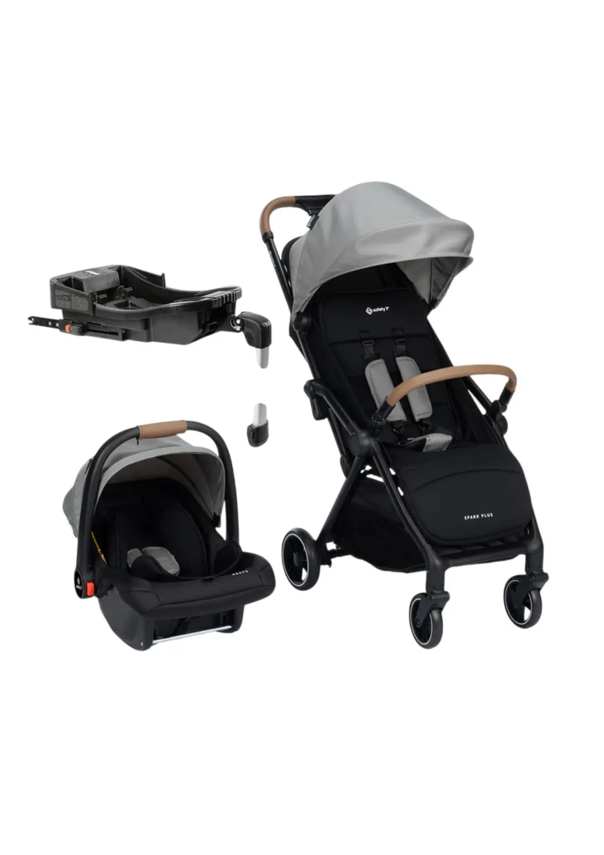 Travel System Safety 1st Spark Plus Trio com Isofix, 0 a 22 kg, Grey Frost - 1