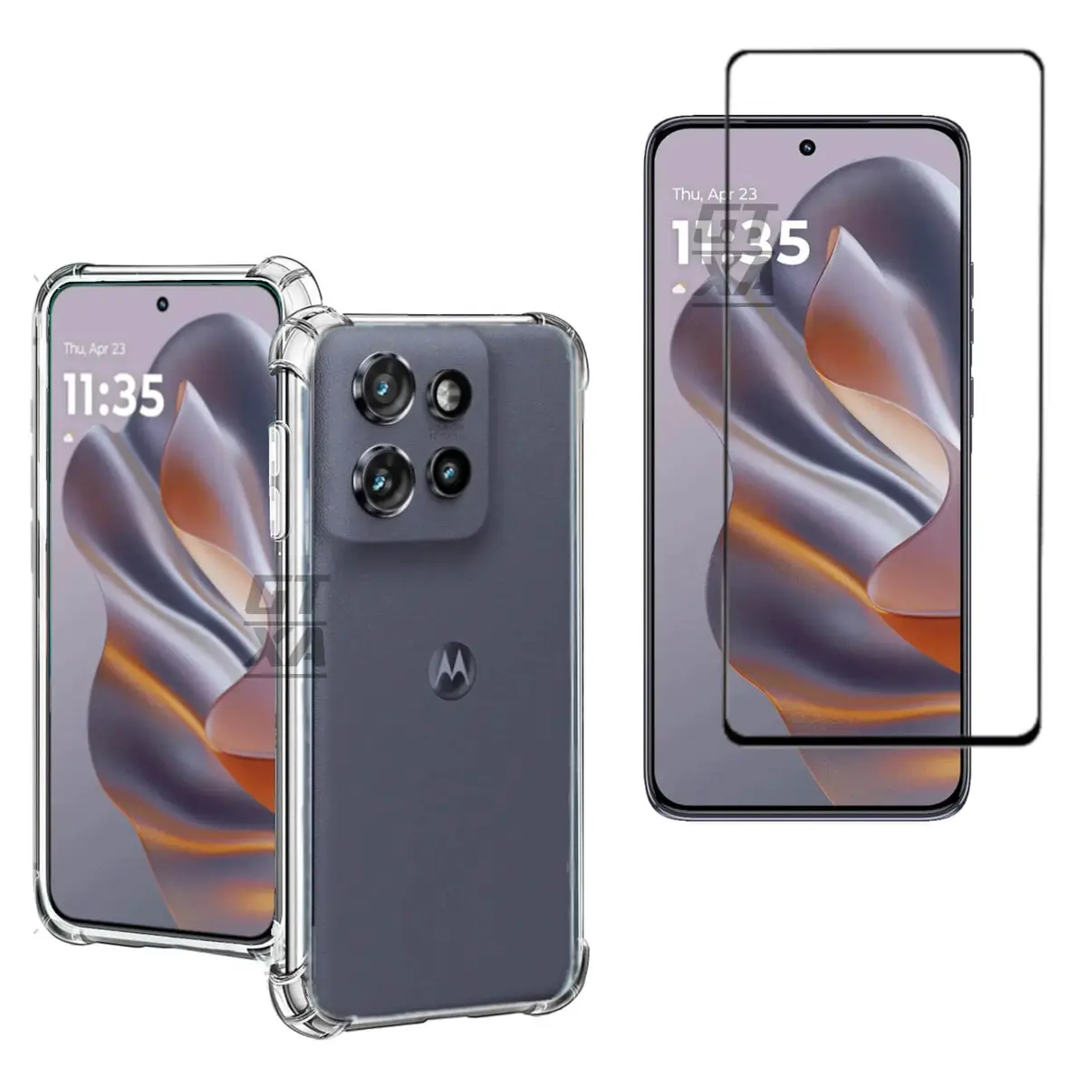 Kit Capa Anti Impacto e Película para Motorola Moto Edge 60 Neo