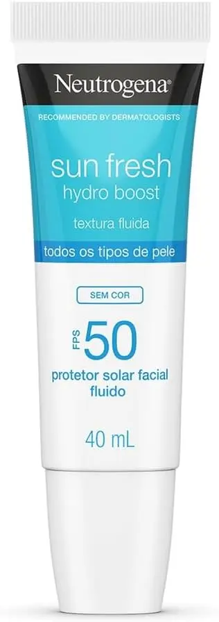 Protetor Solar Facial Neutrogena Sun Fresh Hydro Boost, Sem Cor, FPS 50, 40ml