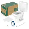Celite 1647230010300 - Kit Bacia com Caixa, Assento Polipropileno e Complementos de Instalação Like, 36 x 61 x 74 cm, Branco - 1