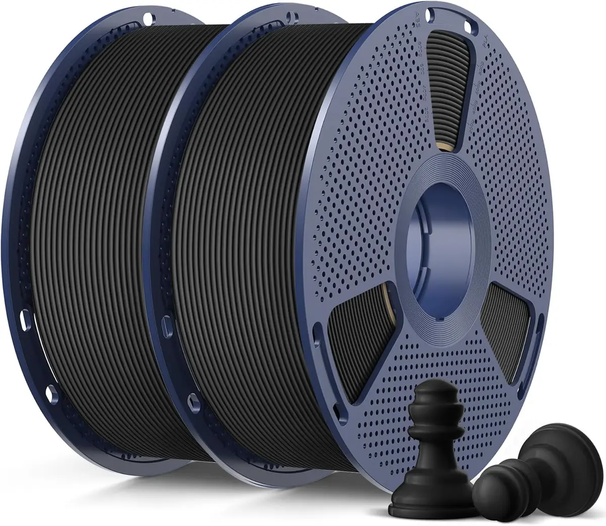 Creatorally Filamento PLA Fosco Alta Velocidade 1,75mm 2x1kg Preto | Alta velocidade até 600mm/s, acabamento matte premium, precisão ±0,02mm, Sem Bolhas e Entupimentos, Pacote Econômico 2 rolos - 1