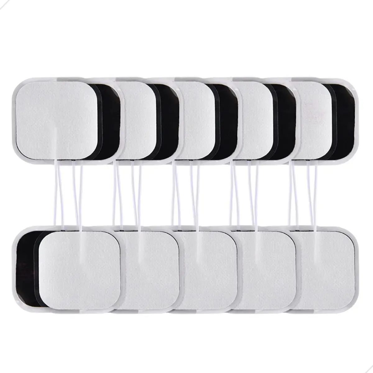 Adesivo Eletrodo Tens - 5x5 - Kit Com 10 Unidades - Cor Branco