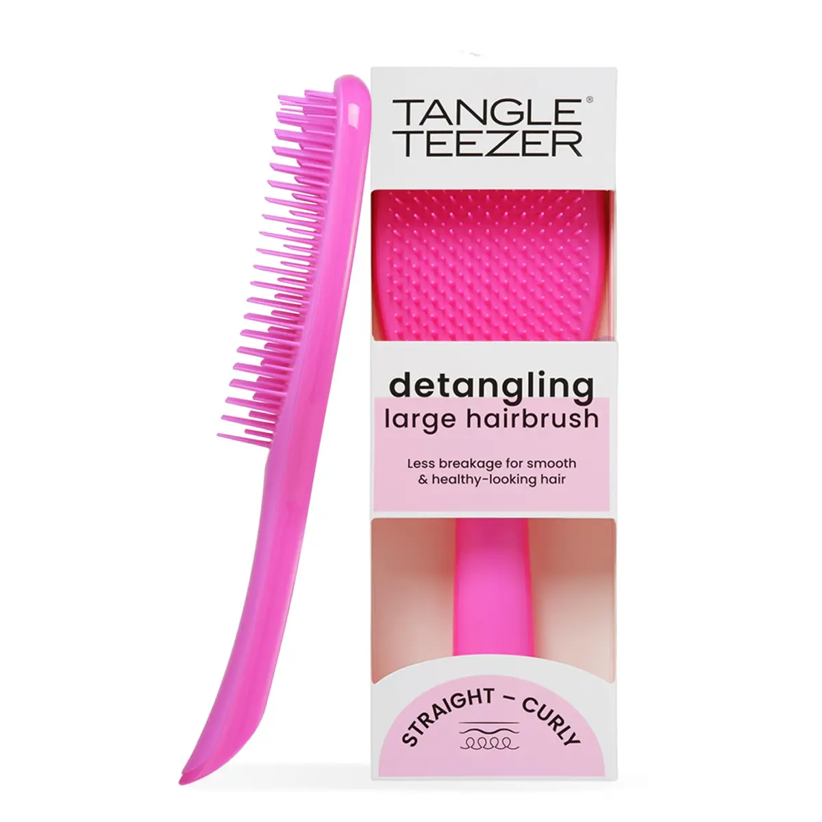 Tangle Teezer - Escova de cabelo desembaraçadora The Ultimate Detangler Large para todos os tipos de cabelo. Ideal para o uso em fios úmidos Cor: Runway Pink