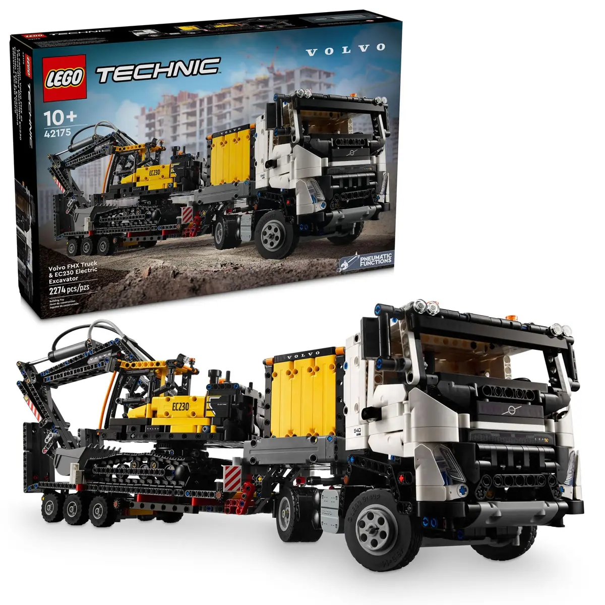 LEGO Technic Caminhão FMX e Escavadeira Elétrica EC230 da Volvo 42175 - 1