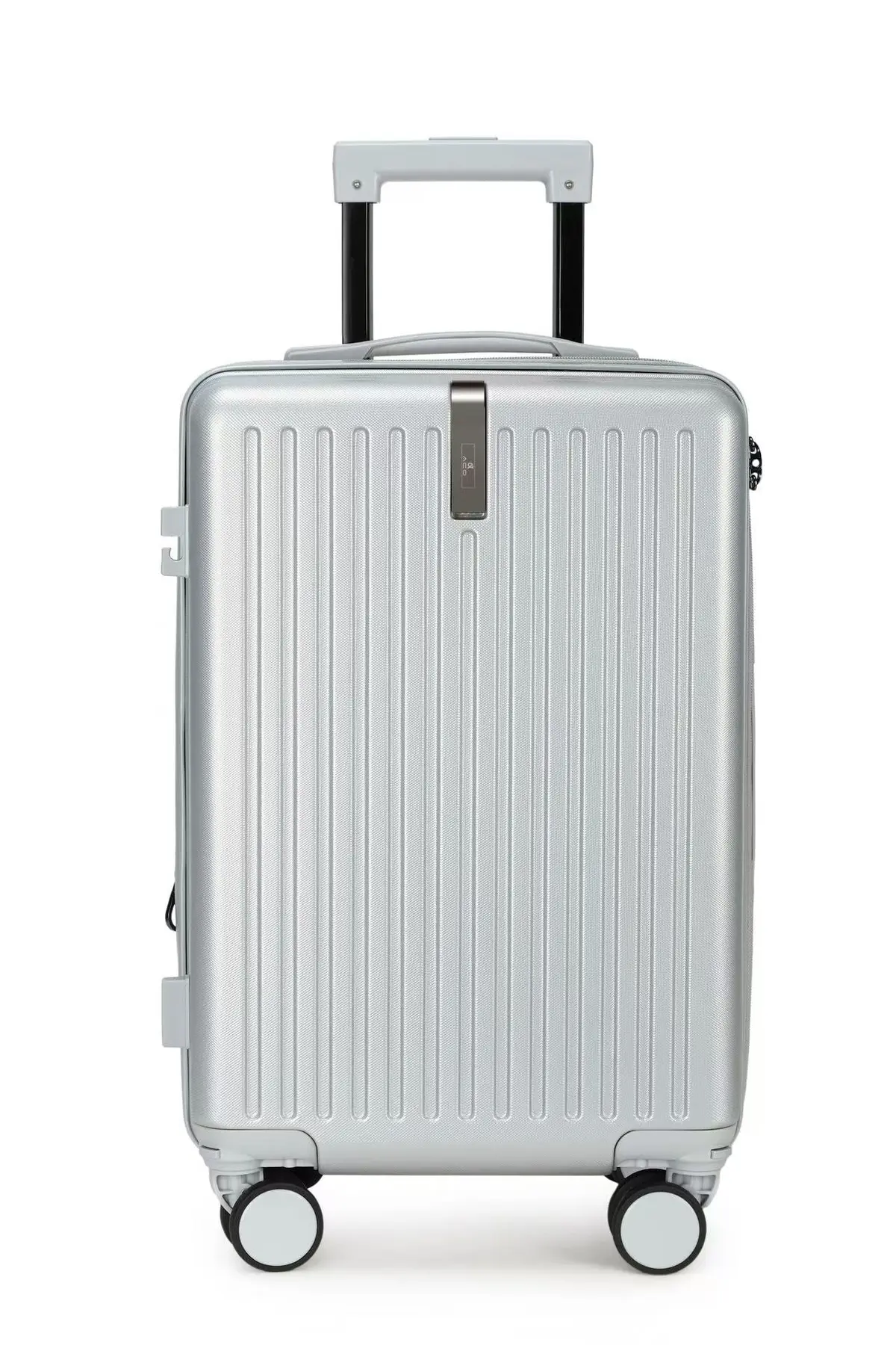 Mala Bordo 10kg Bagagem de Mão Expansivel Padrão ANAC com 4 Rodas duplas 360° Cadeado AntiFurto Mala de Viagem Alça Lateral com Divisória, Leve Resistente (prata)