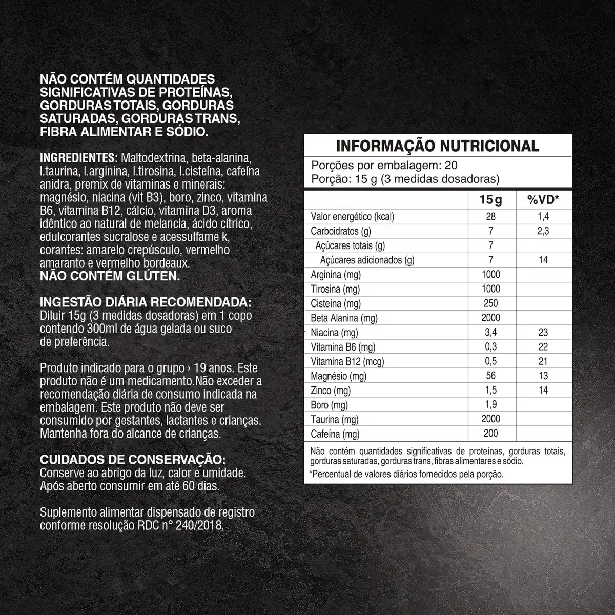 Suplemento Soldiers Nutrition Evolution en pó sabor melancia x 300g thumbnail 3