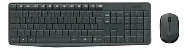 Teclado e Mouse Sem Fio MK235 Grafite/Preto - 1