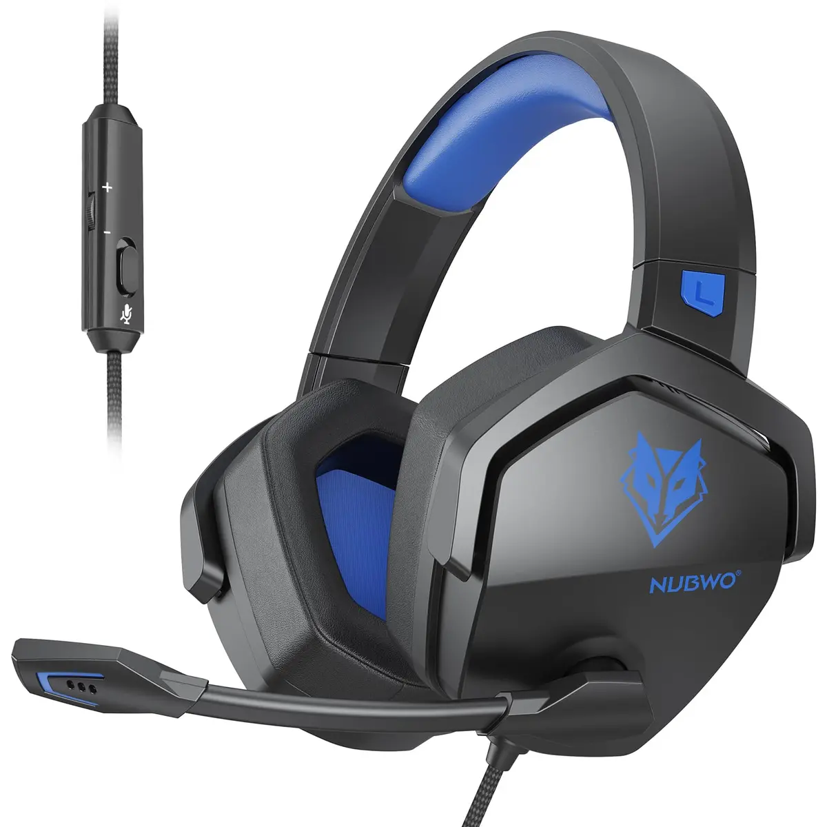 NUBWO N16 Fones de ouvido para jogos - Fones de ouvido com microfone, som estéreo, fio com conector de áudio de 3,5 mm - Design Confortável para Xbox, PS5, PS4, PC, Mac