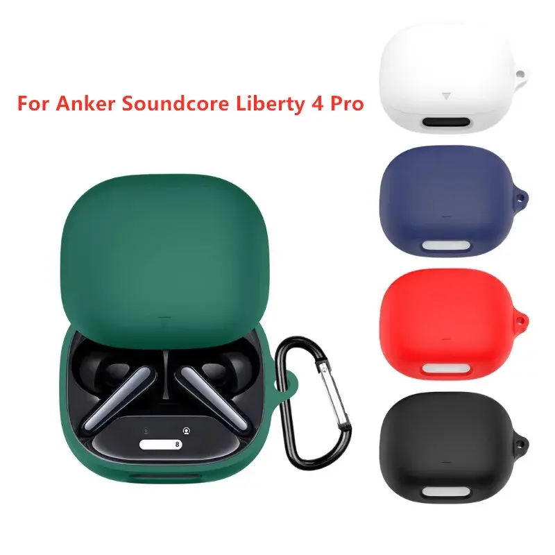 Capa protetora de silicone para anker soundcore liberty 4 pro protetor de fone de ouvido sem fio capa escudo manga anti-poeira
