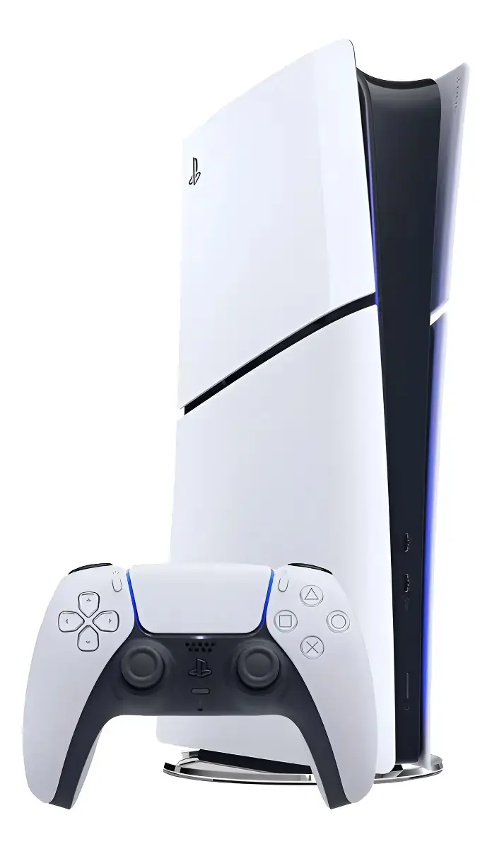 Retorno digital e catraca Sony Playstation 5 Slim de 1 TB em cor branca