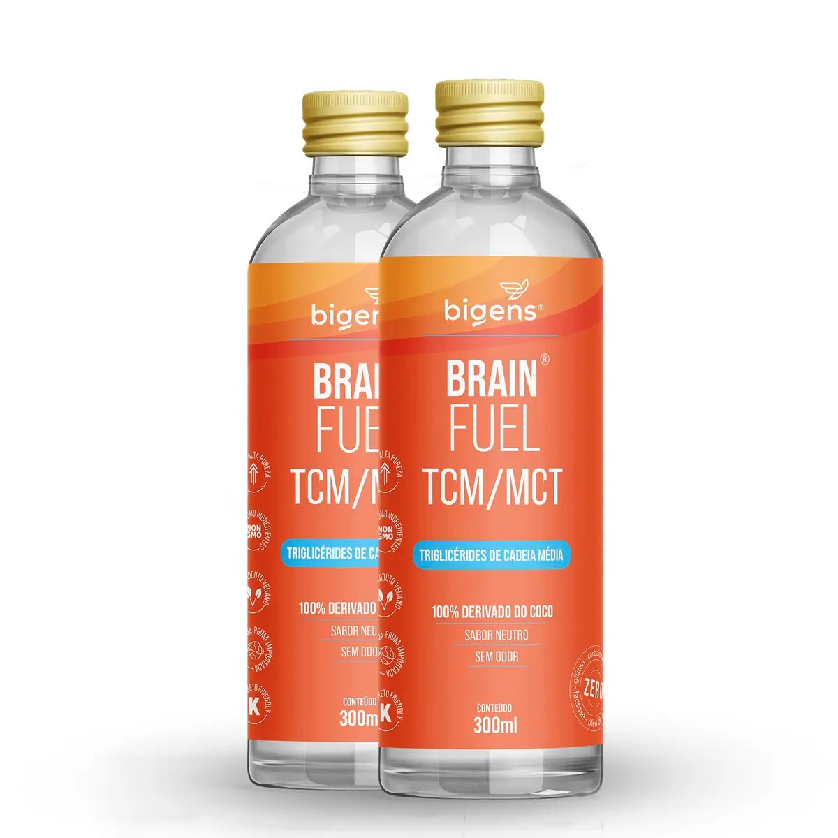 Bigens Brain Fuel TCM/MCT, Óleo de Coco, 2x 300ml