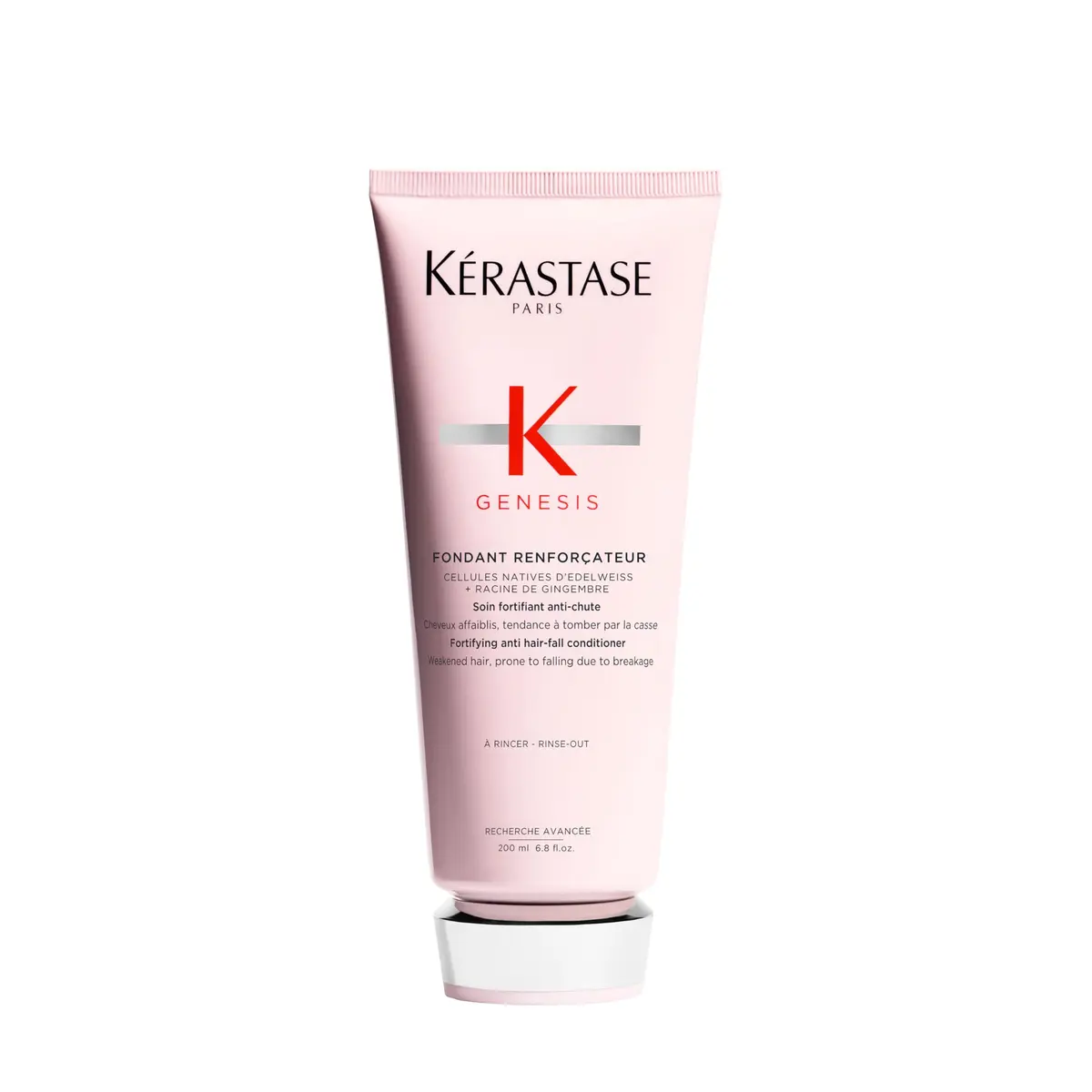 Kérastase Genesis Fondant Renforçateur, Condicionador Antiqueda Fortificante com Células de Edelweiss e Raiz de Gengibre para Cabelos Normais a Finos, 200ml