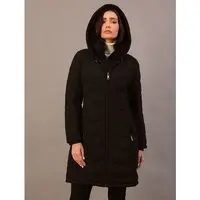 Jaqueta Feminina Alongada Matelassê Calvin Klein Jeans - Preto Jaqueta Feminina Alongada Matelassê Calvin Klein Jeans Preto Gg
