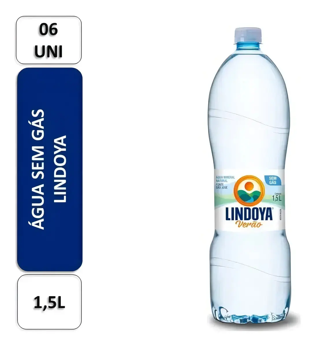 Kit C/6 Água Mineral Lindoya Verão Sem Gás Garrafa De 1,5l