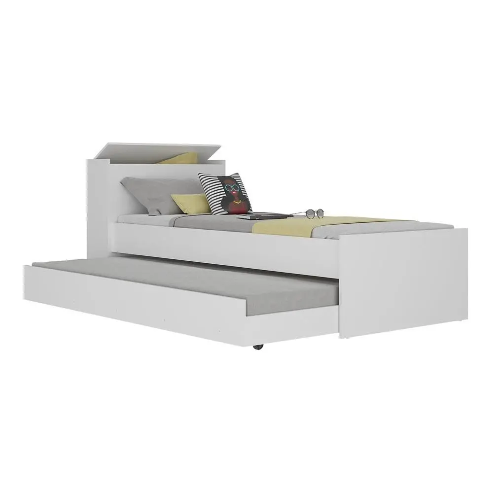 Bicama com Baú Embutido para colchão 78 x 188 cm Multimóveis Fg5009 Branca
