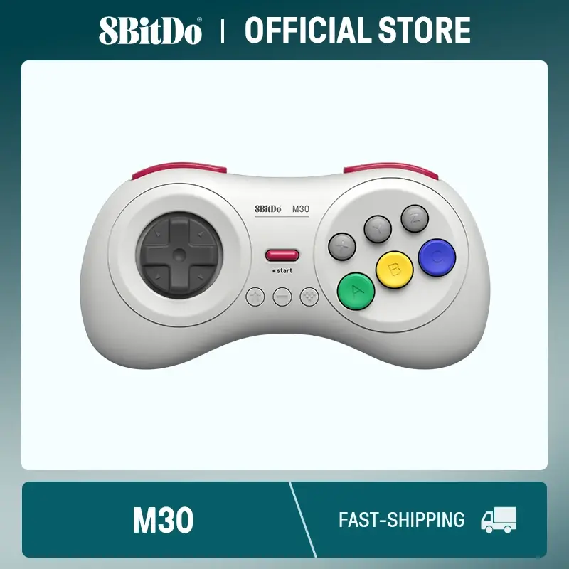 Gamepad Bluetooth 8Bitdo M30 para Nintendo Switch PC macOS e Android com estilo Sega Genesis Mega Drive