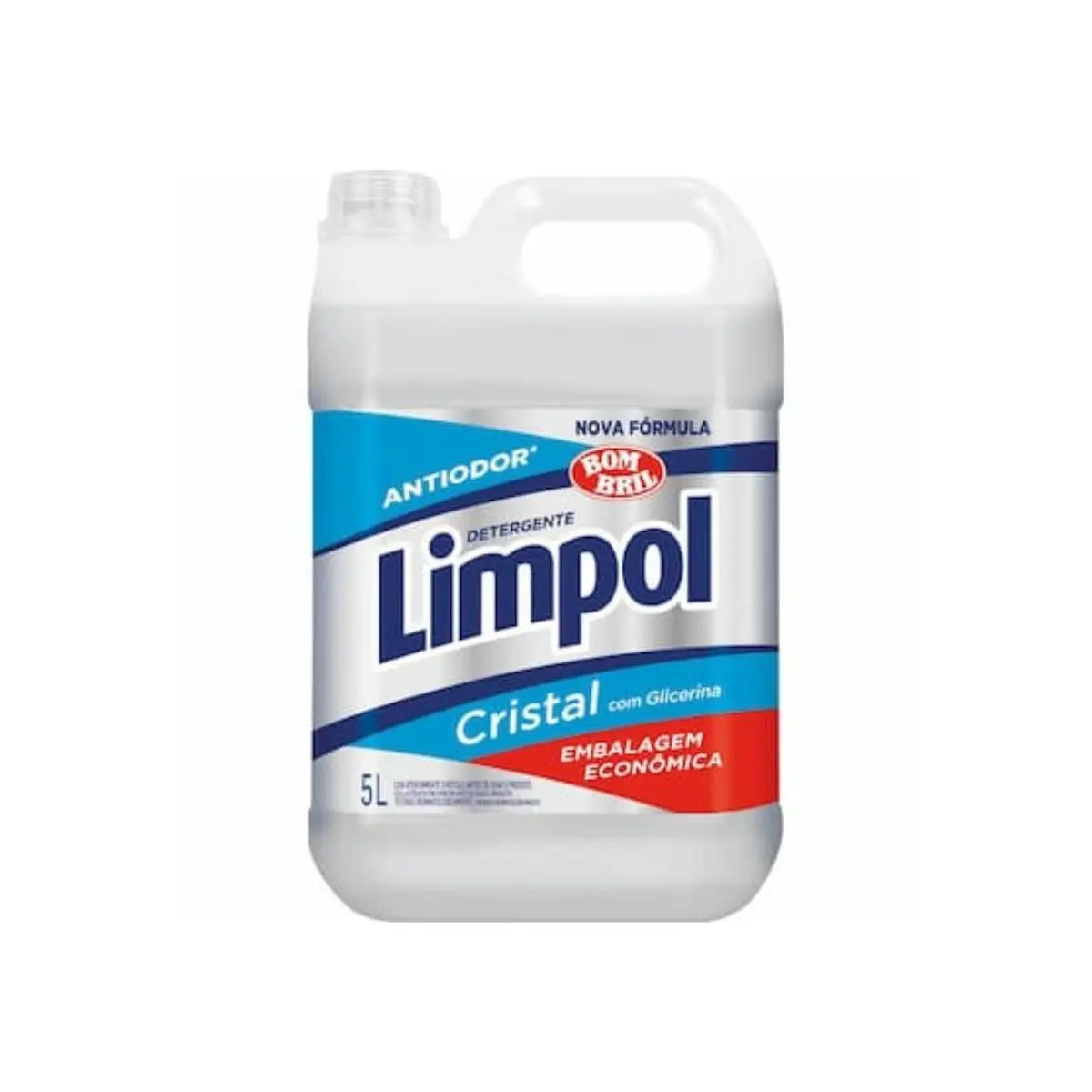 Limpol Detergente Cristal Antiodor com Glicerina, Embalagem Econômica, 5 Litros