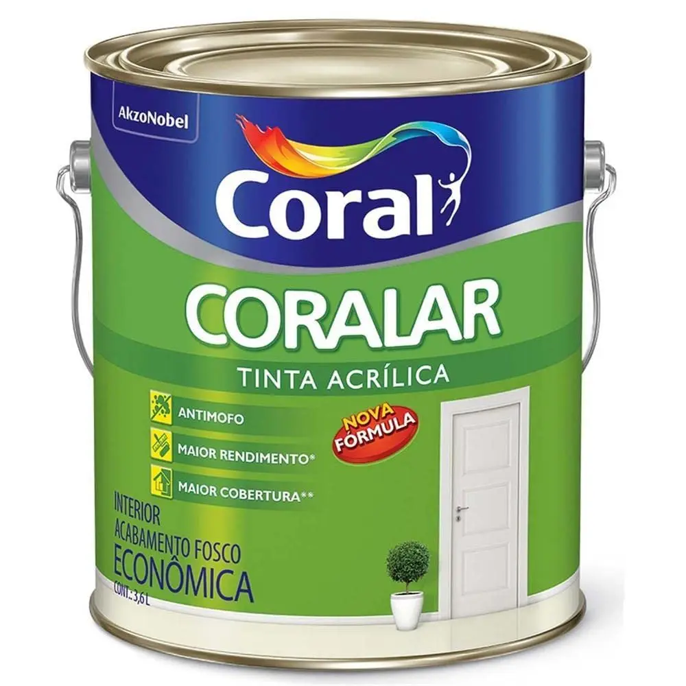 CORALAR ACRÍLICO MAIS DESEMPENHO MARFIM 3,6L - CORAL