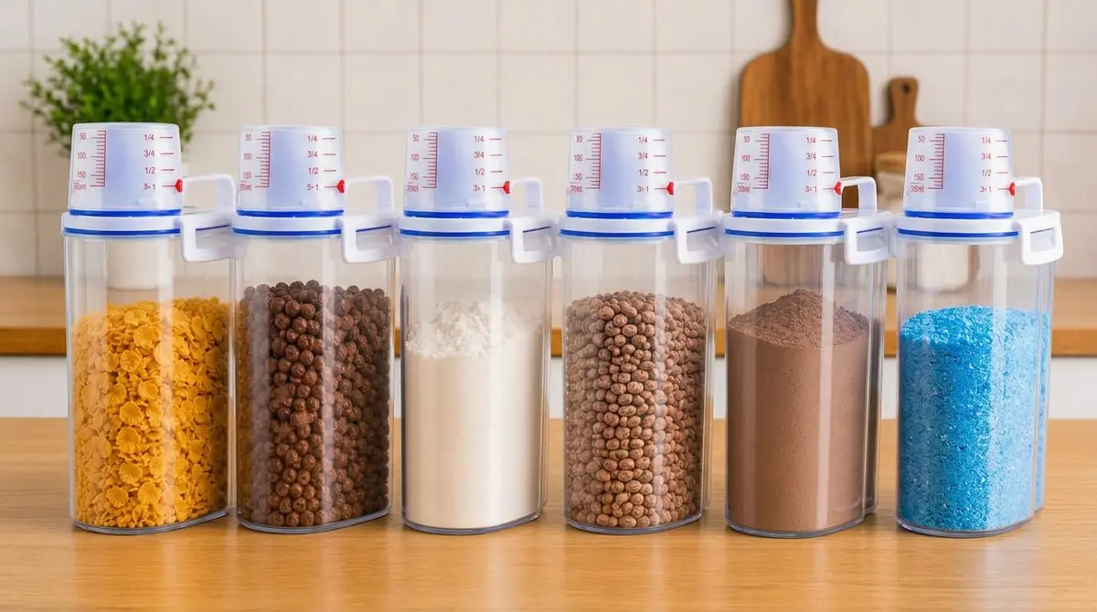 Kit 6 Unids Potes Herméticos 2 Litros Organizador Para Cozinha e Lavanderia - 1