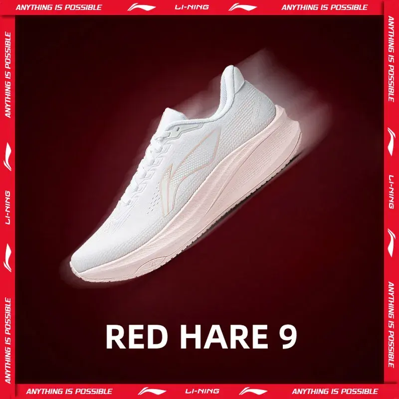 Tênis de Corrida Feminino Li-Ning RED HARE 9 com Espuma Leve, Ultra Respirável, Estável e Antiderrapante para Treino ARPW004
