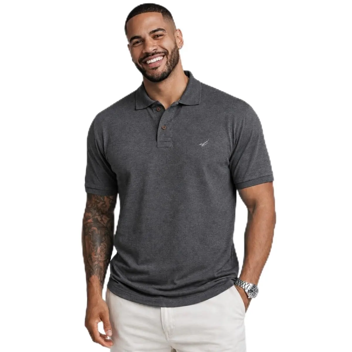 Camisa Polo Masculina Algodão Piquet Manga Curta