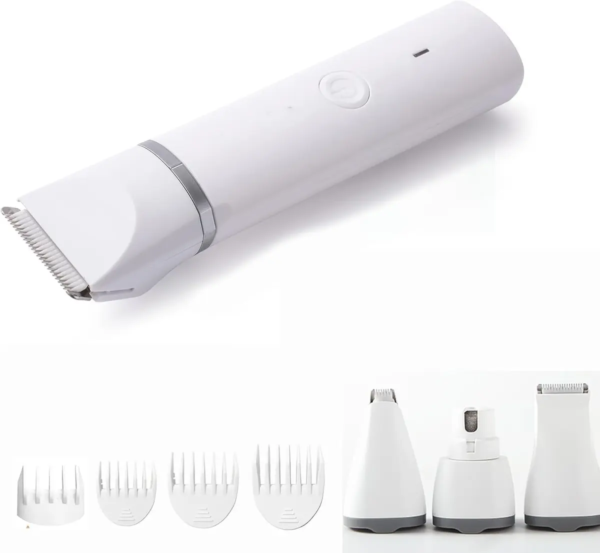 Máquina De Tosa Pets Gato Cachorro Tosador Profissional, Kit com 4 pontas de aparador de pelos para animais de estimação 4 vias em 1, sem fio e recarregável para cães e gatos