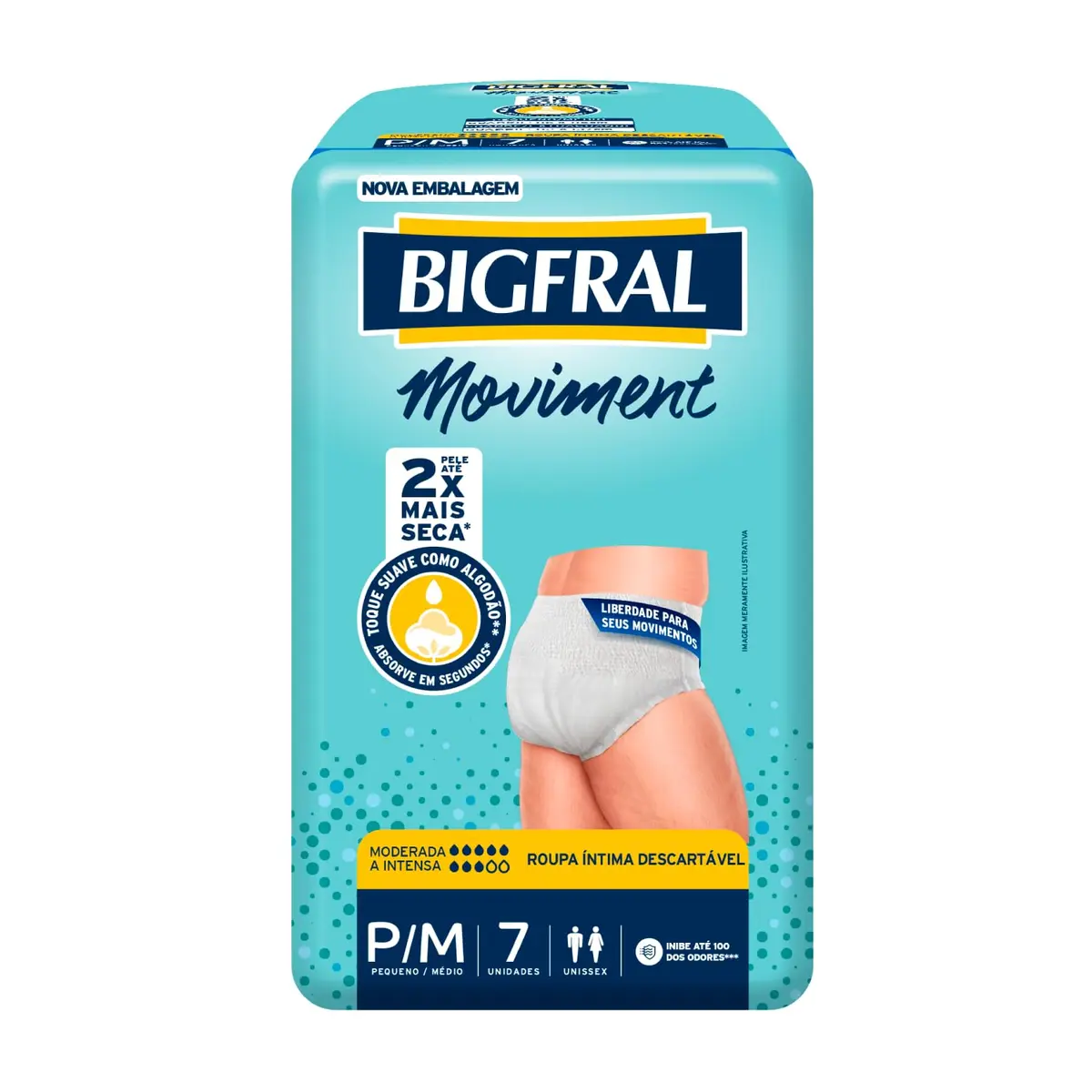 Roupa Íntima Bigfral Moviment, Bigfral, Pequeno/ Médio