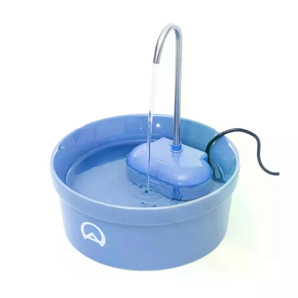 Bebedouro para Gatos, Fonte Aqua Porcelain Azul 1,2L, Silenciosa, Bivolt | Marca: Amicus - 1