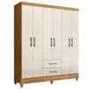 Guarda Roupa Casal Panamá 6 Portas Freijó OFF White Moval - 1