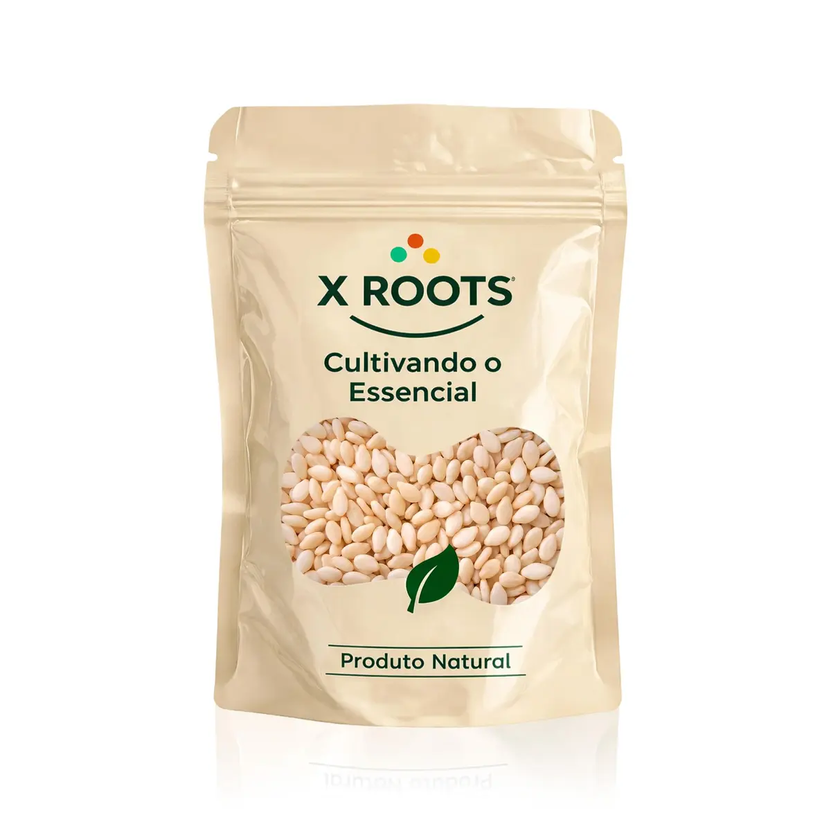 Gergelim Branco Despeliculado X Roots 1kg – Fonte Vegetal de Cálcio e Fibras – Embalagem Abre e Fecha