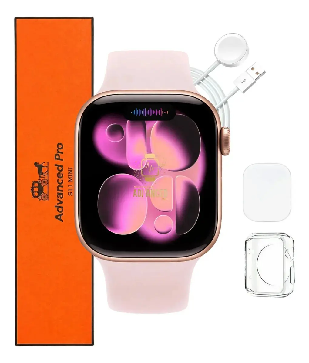 Relógio Microwear Smartwatch S11 Mini Series 11 42mm Whatsapp Gps Nfc 2026 Rosa SMARTWATCH ADVANCED PRO - 1