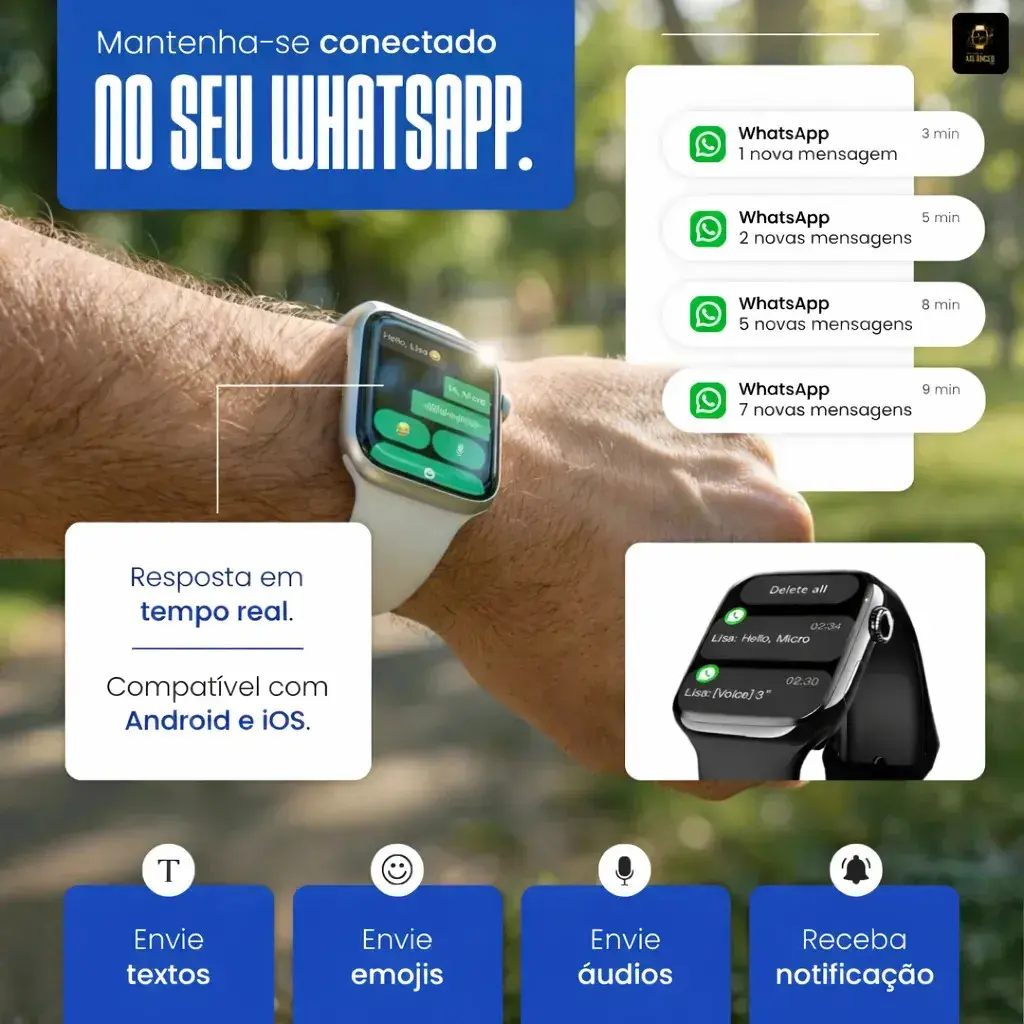 Relógio Microwear Smartwatch S11 Mini Series 11 42mm Whatsapp Gps Nfc 2026 Rosa SMARTWATCH ADVANCED PRO thumbnail 2