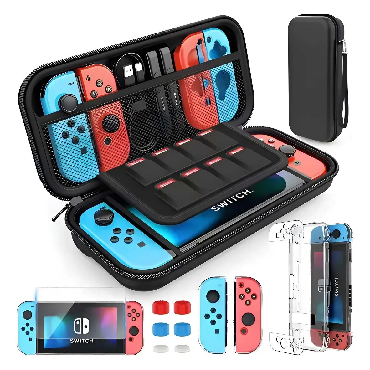 Bolsa Estojo para Nintendo Switch OLED com Capa Protetora | Inclui Capa para Botões, Protetor de Tela, Para Console e Controle, Resistente, Nintendo Switch OLED - 1