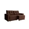 Sofá 2 Lugares Retrátil Lubeck Suede Marrom 140 cm - 1