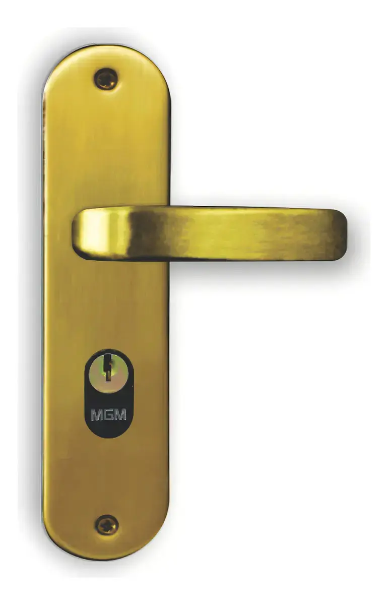 Fechadura Externa de Embutir MGM Stilo em Bronze Latonado para Porta