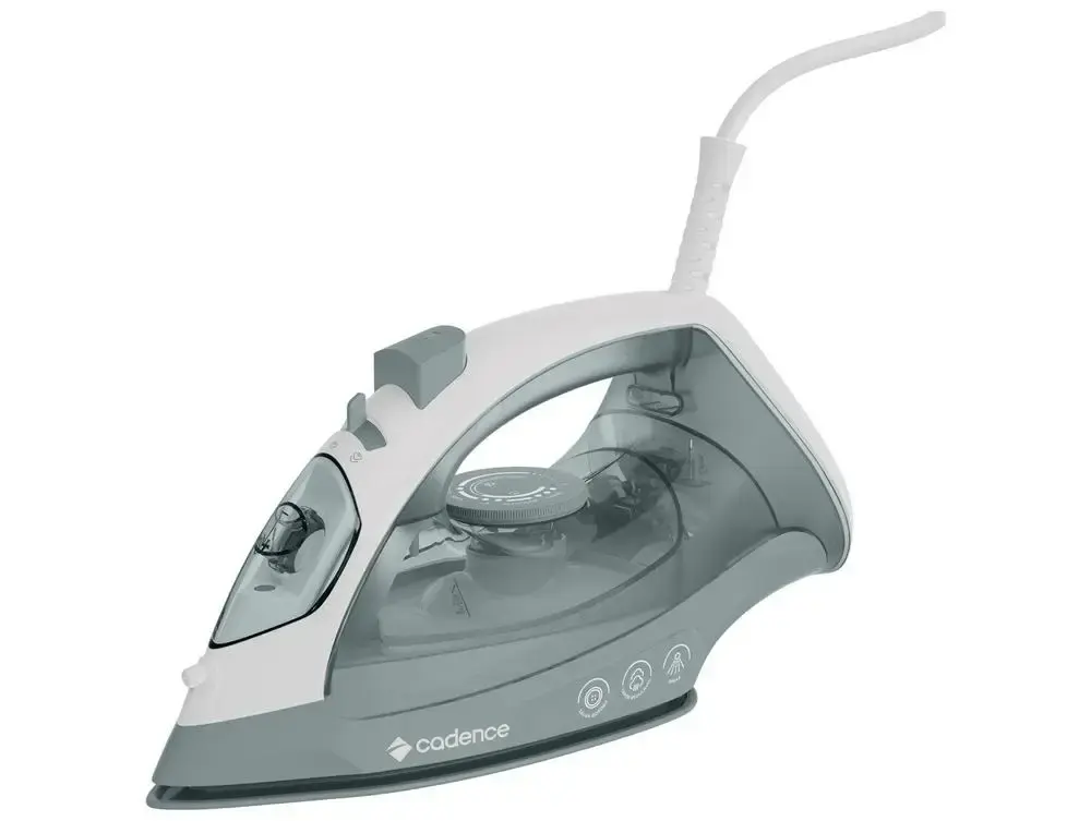 Ferro de Passar a Vapor e a Seco Cadence Portátil IRO215 Cinza - 220V