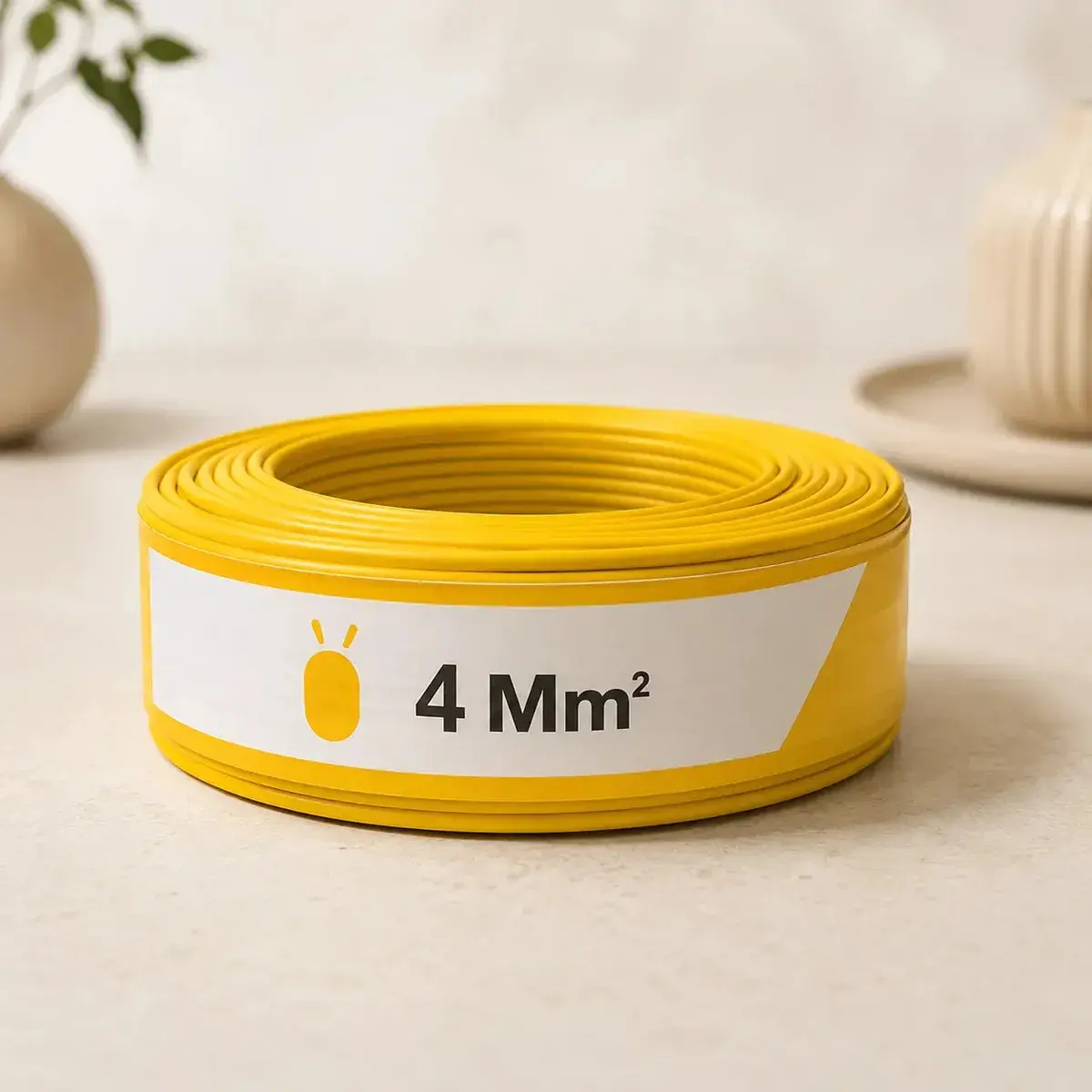 Cabo Flexível 4 Mm² Illuminix Rolo Com 100 Metros 750v Amarelo