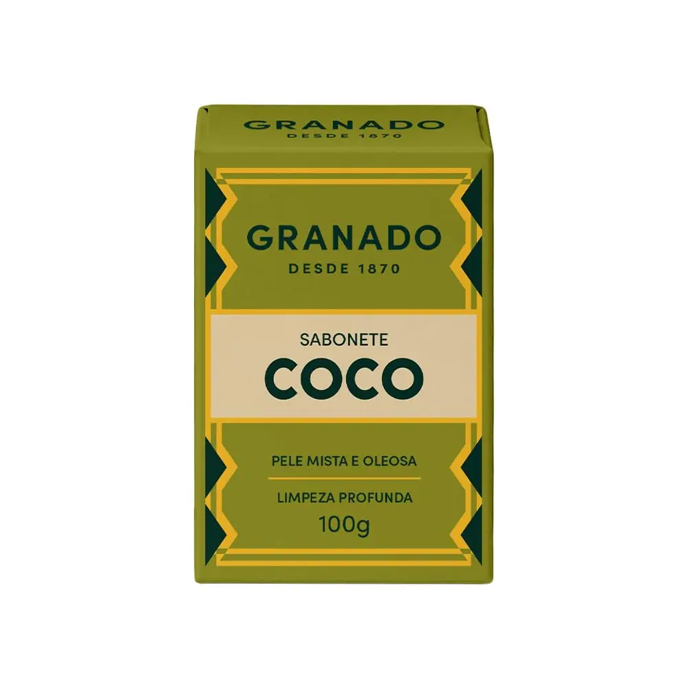 Granado Sabonete Tratamento, Coco, 100g, 12 Unidades | Tratamento Antisséptico - 1