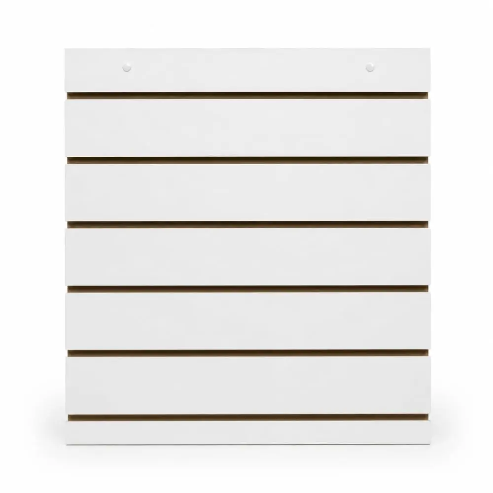 Painel de parede canaletada prateleira MDF p/gancho 60X60