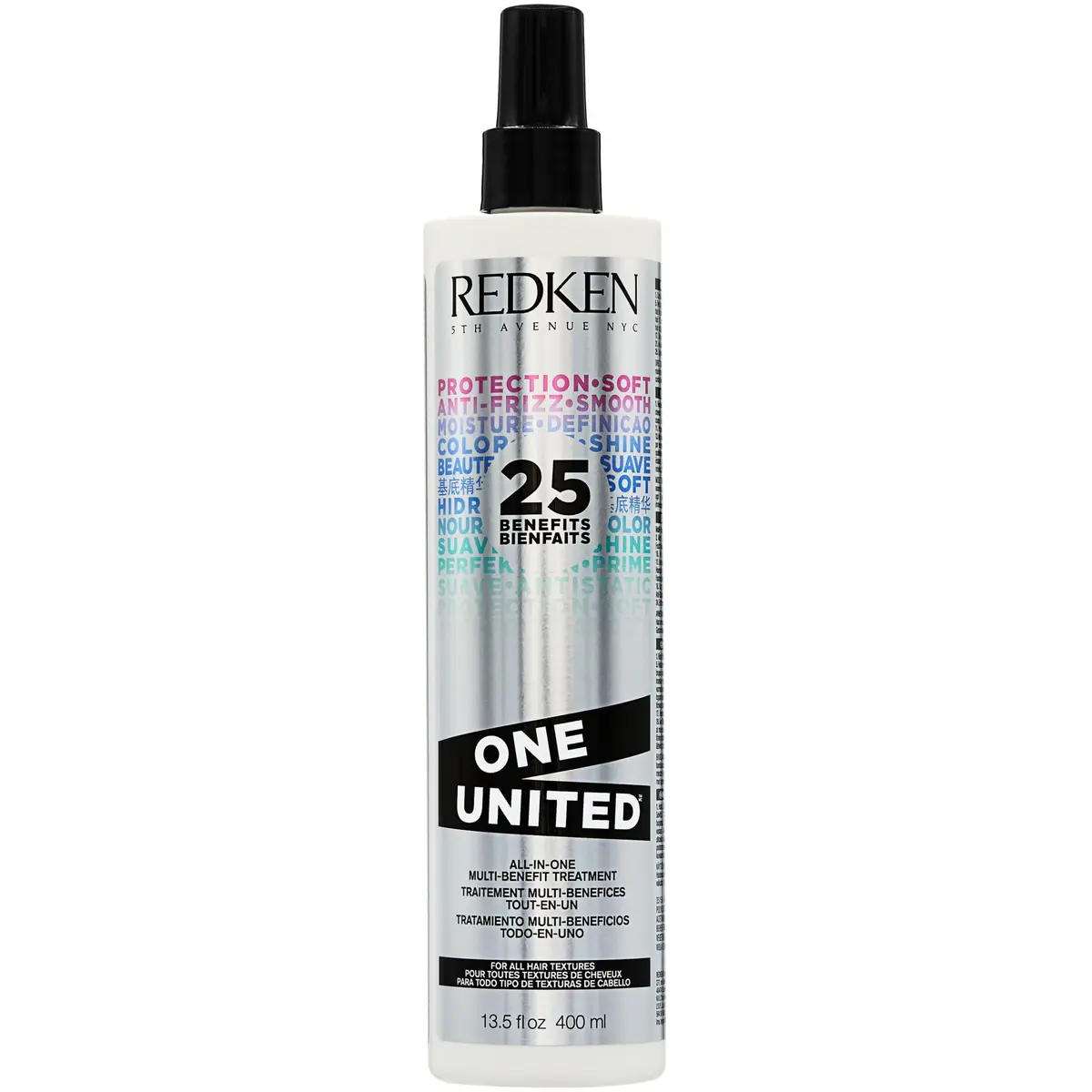Redken One United, Leave-in Multibenefícios, Fórmula Livre de Sulfatos e Parabenos, Tratamento com Proteção Térmica até 230°C para Todos os Tipos de Cabelos