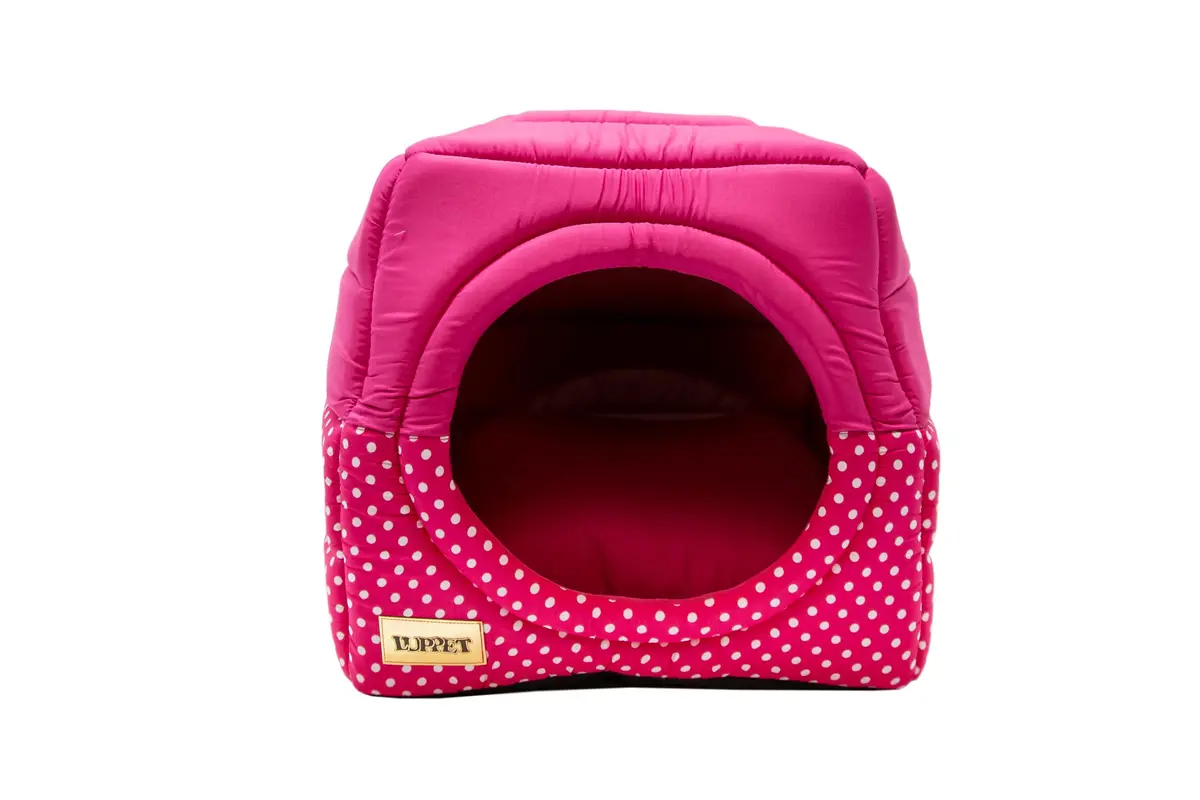 Luppet Cama E Toca 2 Em 1 Com Almofada Para Cachorro Ou Gato Rosa Poa G