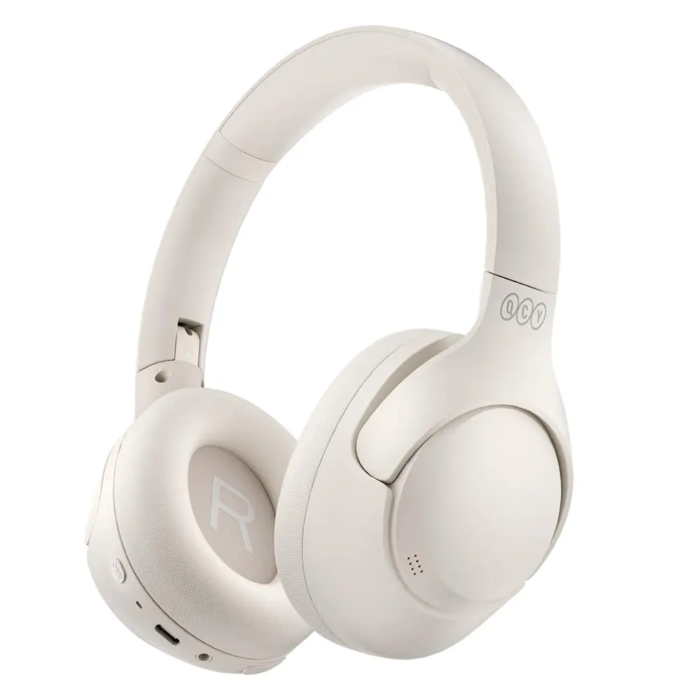 QCY H3 ANC Fone de Ouvido Bluetooth, Headphone com Cancelamento de Ruido, Hi-Res Audio, 60 horas Reprodução, Branco