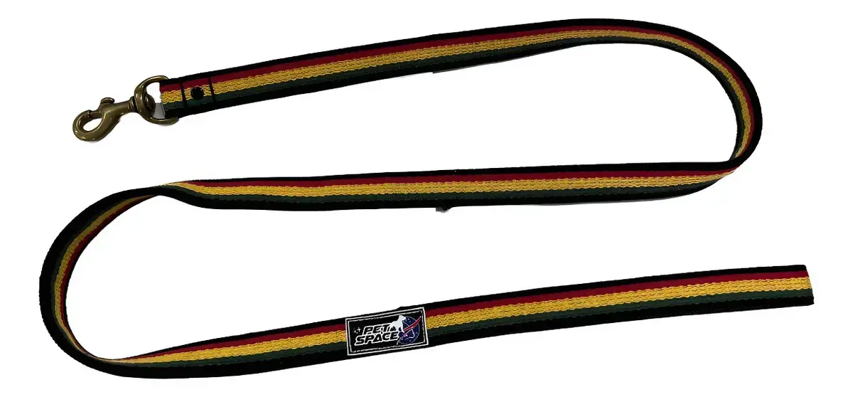 Guia Para Adestramento Passeio Lona Com 150cm Latão Petspace Cor Jamaica