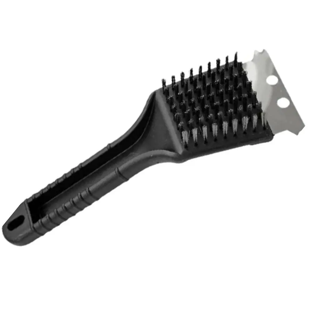 Escova para Grelha 2 em 1 Espátula e Cerdas em Aço Inoxidável Limpeza de Churrasqueira Premium Remove Gordura e Sujeiras