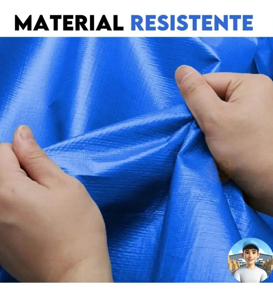 Lona Azul 3x3m Lonas Online Impermeável UV Reforçada Multiuso Polietileno thumbnail 4